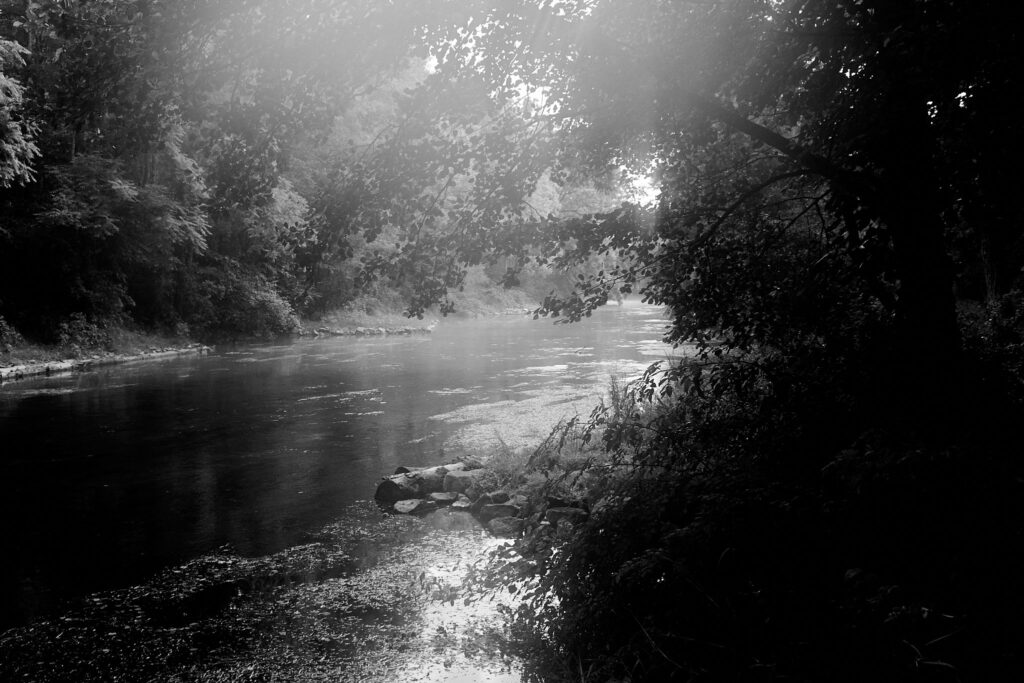 Archival silver gelatin print of the Pennsylvania countryside.